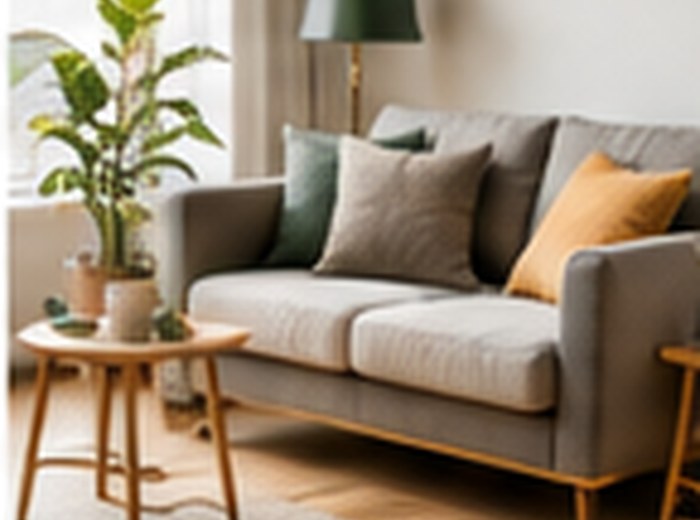 A clean sofa ready for reuse