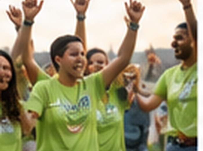 People completing a charity run